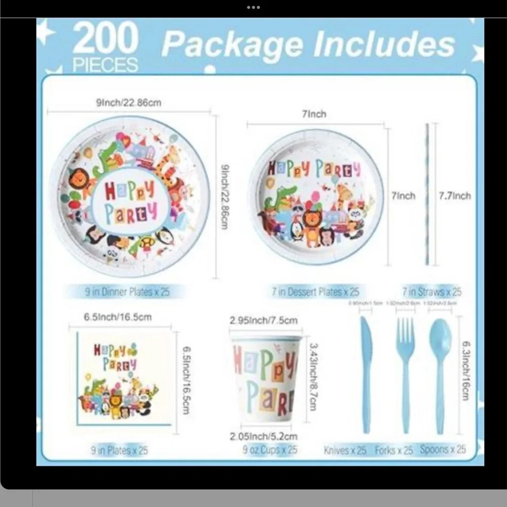 200 PCS BIRTHDAY SET